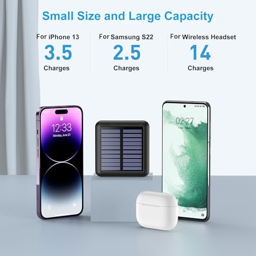 High-Capacity 12000 m Ah Solar Power Bank with Built-in Cables and Dual Flashlight – Ultimate Portable Charger for i Phone, Tablets, and Samsung Devices – Eco-Friendly Solar Charger for Outdoor Adventures and Emergency Use