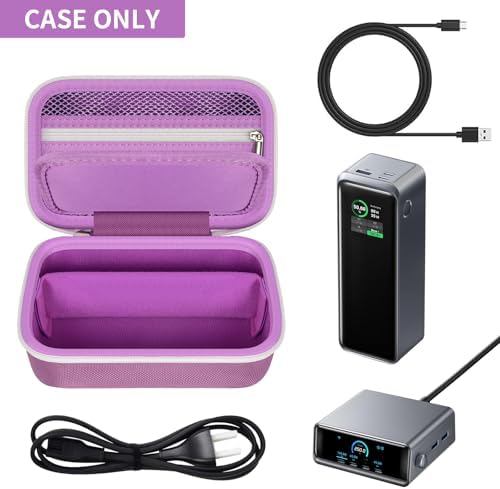 Premium Storage Case for Anker Prime Power Bank 27,650 m Ah – Compact, Shockproof Travel Holder for 250 W Charging Station, USB C Cables & Accessories – Enhanced Protection with Removable Partition & Zippered Mesh Pockets – Ideal for Outdoor Adventures & Everyday Use – Perfect Gift for Tech Enthusiasts