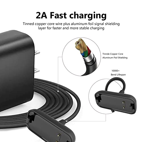 Ultimate Fast Wall Charger for Fitbit Inspire 2 & Ace 3 – Quick USB Charging Cable for Kids’ Fitness Trackers – Enhanced Compatibility & Lightning Speed for Active Lifestyles – Reliable Power Solution for Home, School & Travel