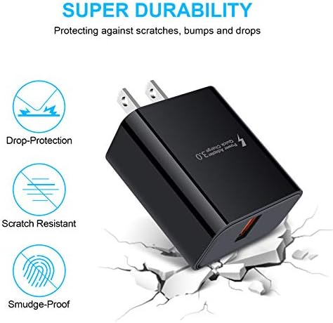 Ultra-Fast 18 W Quick Charge 3.0 Wall Charger – Power Up Your Samsung Galaxy A Series & S Series Devices with Superior Speed and Safety Features, Compact USB Adapter for Efficient Charging On-the-Go, 3 A Current for Maximum Compatibility and Performance