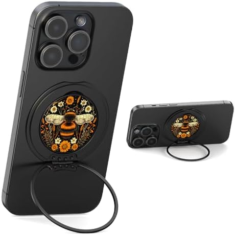 typecase Folding Phone Stand: Foldable Smartphone Holder for Desk – Ultra Thin Adjustable Kickstand – Magnetic Phone Grip Home Desk Accessories Compatible with Phone Tablets – Enhanced Compatibility and Speed