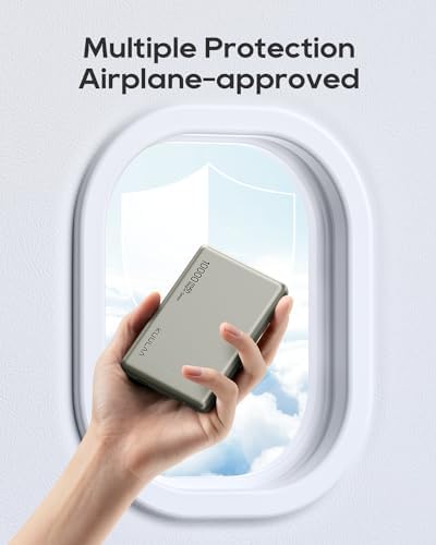 Ultra-Slim Kuulaa Mag Safe Wireless Power Bank 5000 m Ah – 20 W Fast Charging Portable Charger with Magnetic Wallet & Stand for i Phone 15/14/13/12 Pro Max – High-Performance USB-C Battery Pack for On-the-Go Convenience