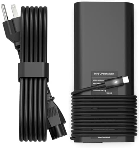 High-Performance 130 W USB-C Laptop Charger for Dell XPS, Precision & Latitude – Fast Charging, Enhanced Compatibility & Safety Features for Ultimate Efficiency and Reliability