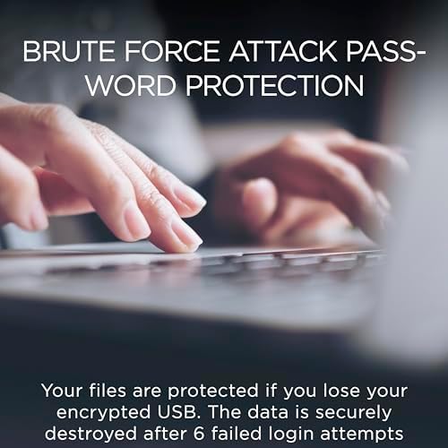 Secure Your Data with the 8 GB Crypto-140-2 USB Flash Drive – FIPS 140-2 Certified, 256-Bit Hardware Encryption, and Waterproof Design for Ultimate Protection – Fast USB 3.0 Transfers and Brute-Force Password Defense for Professionals on the Go