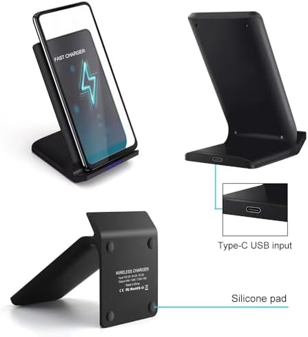 15 W Fast Wireless Charging Station with Adaptive Sleep-Friendly Light – Versatile Charger for Samsung Galaxy, Google, LG & More – Compact Travel Pad for Effortless Power-ups and Enhanced Device Compatibility