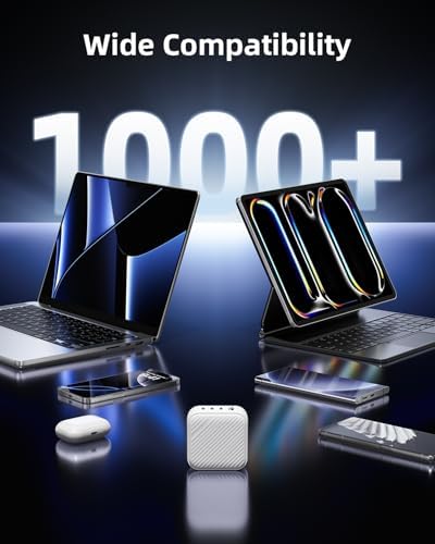 Ultra-Fast 100 W USB-C 4-Port Ga N Wall Charger – Compact and Travel-Friendly Power Adapter for Mac Book, i Phone, i Pad, Samsung Galaxy, and More – Optimal Multi-Device Charging with Foldable Plugs and Advanced Efficiency