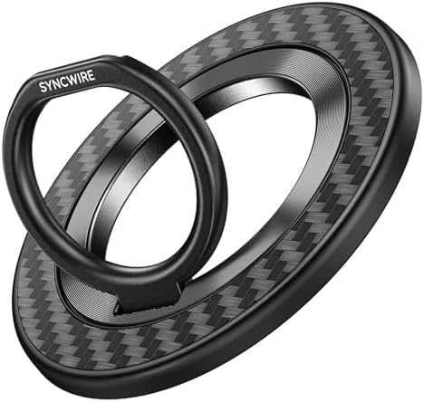 Syncwire Magnetic Phone Ring Holder – Titanium Alloy Kickstand for i Phone 12-16 Pro Max & Compatible Android Devices – Ergonomic Design, Enhanced Mag Safe Stability, Lightweight Grip for Ultimate Hands-Free Convenience