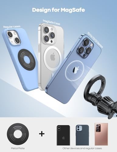 Lamicall Mag Safe Car Phone Mount – Ultra-Stable Magnetic Air Vent Holder with 20 Super Magnets for i Phone 16, 15, 14, 13 Pro Plus Max – Secure Hands-Free Navigation & Optimal Viewing Angles – Effortless Installation for Safe Driving