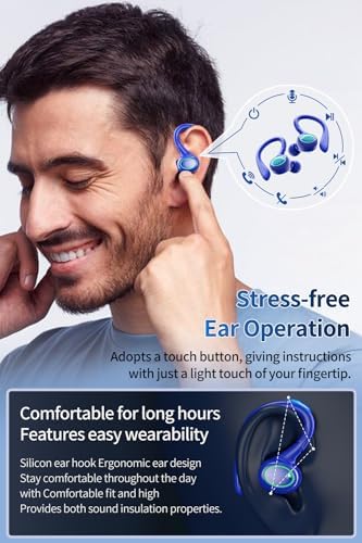 Premium Wireless Earbuds with 60 Hours Playback | Bluetooth 5.3 Noise Cancelling Headphones | IPX6 Waterproof Design for Active Lifestyles | LED Battery Indicator & Dual Mics for Clear Calls | Ultimate Comfort & Audio Quality for Music, Sports, and Daily Use