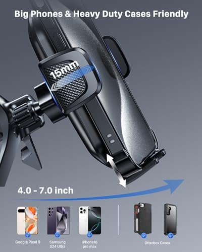 Premium Car Vent Phone Mount for Mercedes Benz & Mini Cooper – Elegant Design for Enhanced Compatibility with Big Phones and Thick Cases – Effortless Installation and 360-Degree Rotation for Safe Navigation – Elevate Your Driving Experience with Luxury Automotive Accessories