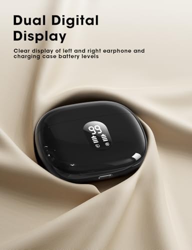 Experience Unmatched Audio Freedom with 2025 Advanced Bluetooth Wireless Earbuds – Big Bass Sound, 48-Hour Playtime, IPX7 Waterproof for Active Lifestyles, AI-Enhanced Hands-Free Calling for Seamless Connectivity with i Phone & Android – Ultimate Comfort, Durability, and Immersive Sound Quality