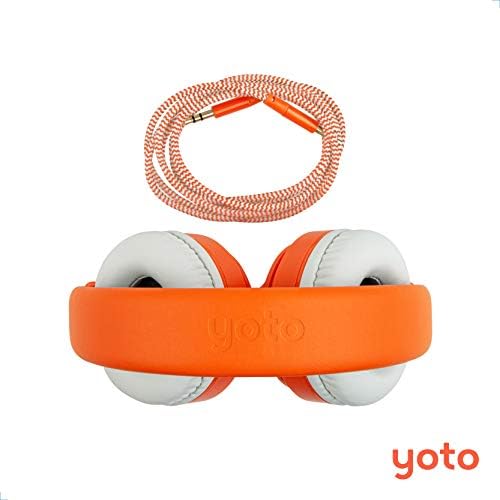 YOTO Safe Volume-Limiting Over-Ear Headphones for Kids – Adjustable, Foldable Design with Travel Bag and Daisy Chain Audio Sharing Feature for Ultimate On-the-Go Listening Experience