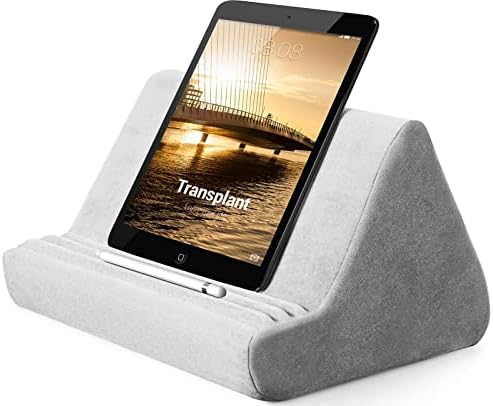 Elevate Your Viewing Experience with the Soft Blues Adjustable Pillow Stand: Ultimate Hands-Free Comfort for Tablets, E-Readers, and Smartphones – Perfect for Cozy Couch or Bedtime Use with Convenient Storage Pocket and Customizable Angles for Optimal Relaxation
