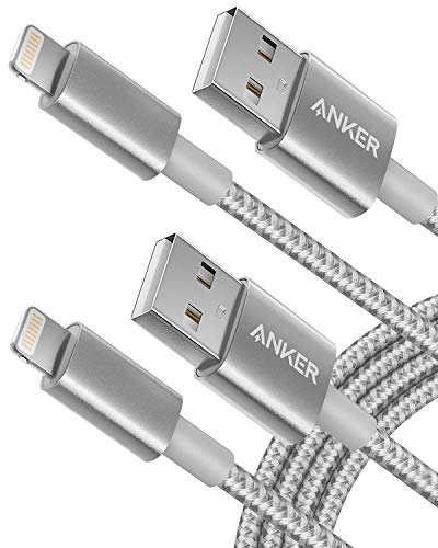 Anker 6 ft Durable Double-Braided Nylon Lightning Cable – Apple MFi Certified for Fast Charging and Data Transfer with i Phone and i Pad Compatibility – Premium Quality Accessory for Reliable Performance (Black)