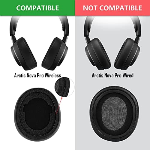 Transform Your Listening Experience with Geekria Sport Cooling-Gel Replacement Ear Pads for Steel Series Arctis Nova Pro Wireless Headphones – Premium Comfort, Superior Sound Quality, and Durable Design in Sleek Black Finish