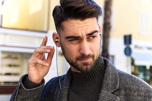 LUDOS Clamor Wired Earbuds – Premium Noise-Isolating In-Ear Headphones with Memory Foam Tips, Built-in Microphone, 5-Year Warranty – Perfect for i Phone and Samsung Users, Ideal for Students and Small Ears in Stylish Pink – Ultimate Sound Quality and Comfort for Everyday Use