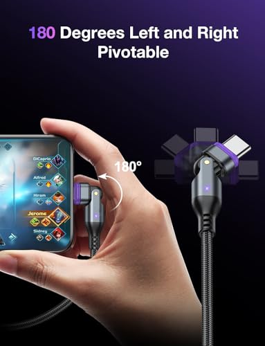 AUFU 16PIN USB C Magnetic Charging Cable (3Pack, 3.3/6.6/6.6ft), 180° Rotation Magnet Charger Cable/Magnetic USB C Cables/Magnet Phone Charger/Data Transfer Charging Cables for Phone/Tablet/Laptop – Enhanced Compatibility and Speed