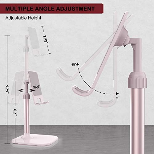 Doboli Cell Phone Stand, Phone Stand for Desk, Phone Holder Stand Compatible with iPhone and All Mobile Phones Tablet, Gifts for Adults Women Men Mom Wife, Pink – Enhanced Compatibility and Speed