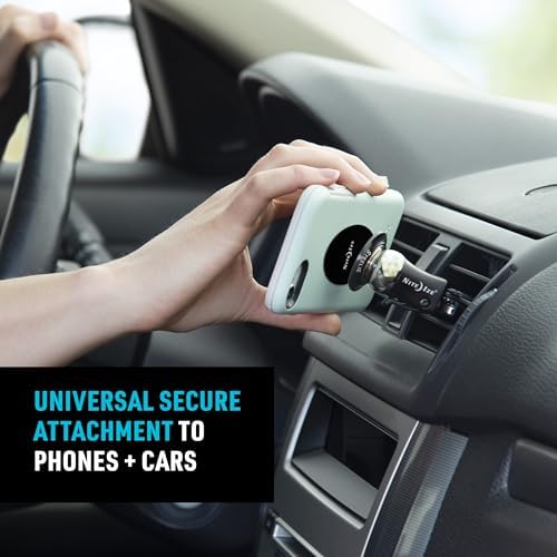 Nite Ize Steelie Original Vent Kit – Premium Magnetic Phone Mount for Effortless Car Vent Attachment – Versatile Hands-Free Holder with Neodymium Magnets – 360-Degree Rotation for Navigation and Calls – Essential Portable Car Accessory for Smartphones and Cases – Enhance Safety and Connectivity on the Road