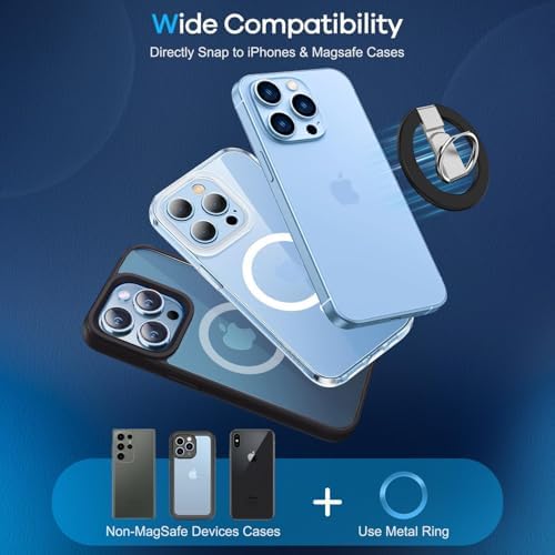 Innovative Purple Foldable Magnetic Finger Loop Kickstand – Ultra-Durable Non-Slip Ring Holder for Smartphones with 360-Degree Rotation, Ergonomic Comfort, and Universal Compatibility for i Phones and More