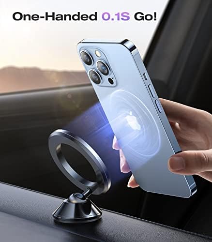 VICSEED Magnetic Phone Holder for Car Dashboard – Colorful Gradient Mag Safe-Compatible Mount for i Phone 12-16 Pro Max & Samsung Devices – Ultimate Durability with All-Metal Construction – Secure Grip for Bumpy Rides – Effortless One-Handed Operation – Perfect Blend of Style & Functionality for Enhanced Driving Experience