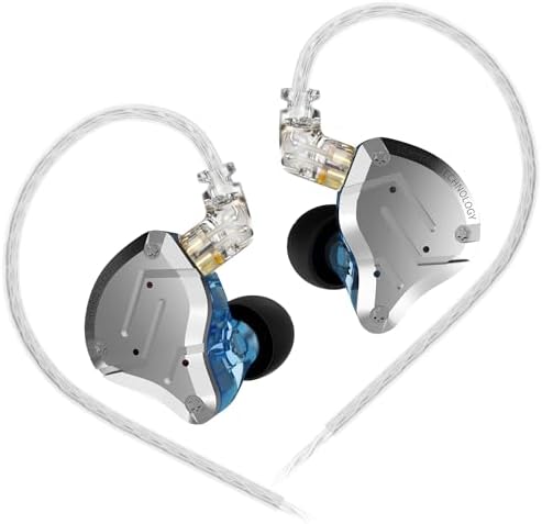 KZ ZS10 Pro Wired Gaming Earbuds – Premium 4 BA + 1 DD IEM Headphones with Microphone, Ergonomic Design for Extended Comfort, Detachable 2 PIN Cable for Versatile Compatibility, One-Button Control, Superior Sound Quality for Gamers and Audiophiles, Sleek Black Finish, Ideal for Immersive Audio Experiences