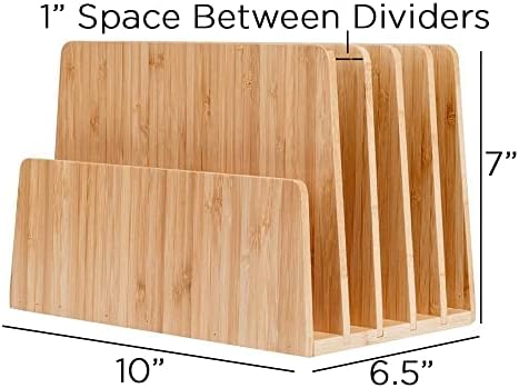 Eco-Conscious Bamboo Multi-Device Organizer: Five-Slot Desk Solution for Laptops, Tablets, and Smartphones – Streamlined Charging & Tidy Cable Management for a Sophisticated Workspace, Lightweight & Travel-Friendly