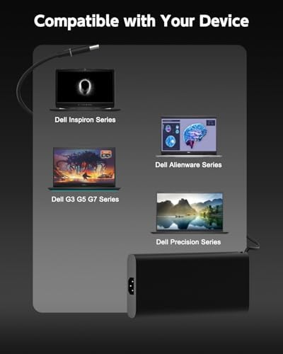 Ultra-Powerful 240 W Dell Laptop Charger – Optimized Fast Charging AC Adapter for G-Series, Alienware, and Precision Models – Unmatched Compatibility for High-Performance Gaming and Professional Laptops – Reliable Power Supply for G3, G5, G7, G15, G16, Alienware M15, M17, X15, X16, and More – Versatile 100-240 V Input with 19.5 V Output – Durable Construction Featuring 7.4 mm Connector – Maximize Energy Efficiency and Performance with This Versatile Universal AC Adapter – Ensure Superior Power Delivery to Dell Inspiron and Alienware Series Laptops – Perfect for Gamers and Professionals Seeking Uninterrupted Performance