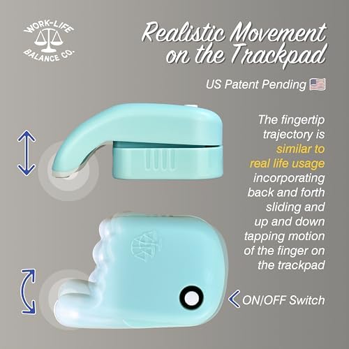 Stay Productive with the Ultimate Laptop Trackpad Jiggler – Long-Lasting AA Battery, Undetectable Cordless Mouse Mover for Active Touchpad Engagement – Ideal for Meetings & Work Without Sleep Mode – Simple ON/OFF Switch – Compatible with Most Laptops, Excluding De II (Teal)