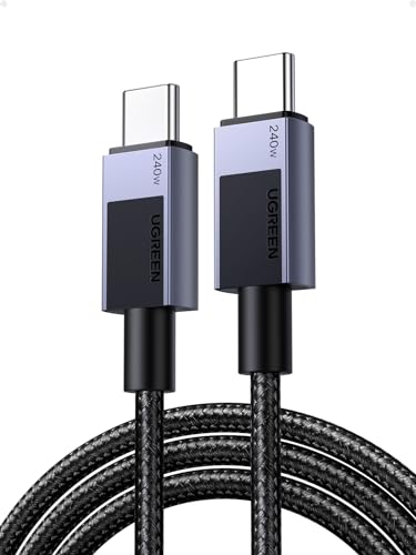 UGREEN 240 W USB C Fast Charging Cable – 3.3 FT High-Performance Charger for Mac Book, i Phone 16/Pro Max, Galaxy S25 & i Pad Pro – Superior Power Delivery & Lightning-Fast Data Transfer for Maximum Efficiency and Durability