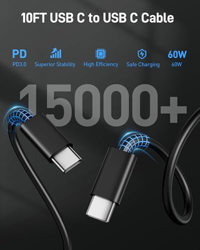 35 W USB-C Rapid Charging Wall Adapter with 6 FT Type-C Cable for i Pad Pro 2024/2022/2021/2020, Air 6/5, Mini 7/6 – Ultra-Portable, High-Efficiency Charger for Professionals and Students, Optimized for Seamless Device Compatibility and Speed