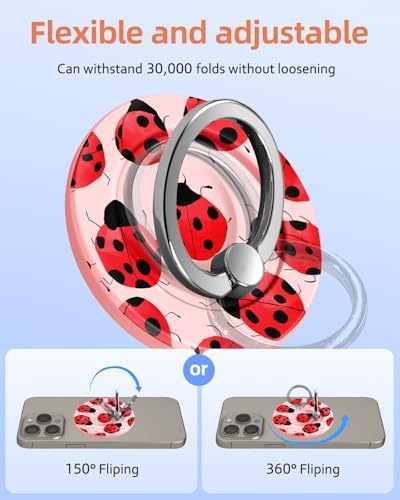 Magnetic Phone Grip Holder for i Phone – Adjustable Mag Safe-Compatible Finger Ring Stand with Fun Designs for Secure Selfies and Video Calls – Lightweight, Durable, and Removable Accessory to Elevate Your Smartphone Experience