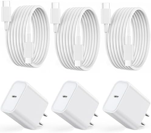 Boost Device Powering with the Apple i Phone 16/15 Fast Charge Essentials Set – MFi Certified 20 W USB-C Blocks & 6 FT Cables in Eye-Catching Purple for Unmatched Charging Speed – Ideal for i Phone 16/15 Series and i Pad with Advanced Durability and Flexibility