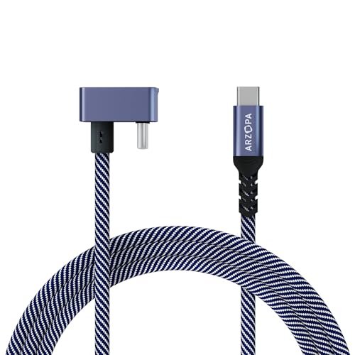 ARZOPA 100 W USB C to Type C Cable – Fast Charging & 10 Gbps Data Transfer – Durable Nylon Braided 3.3 ft Right Angle Connector for i Phone 16/15, Mac Book, i Pad Pro, Galaxy S24/S23, Thunderbolt 3 Devices – Unmatched Speed & Compatibility for Tech Enthusiasts