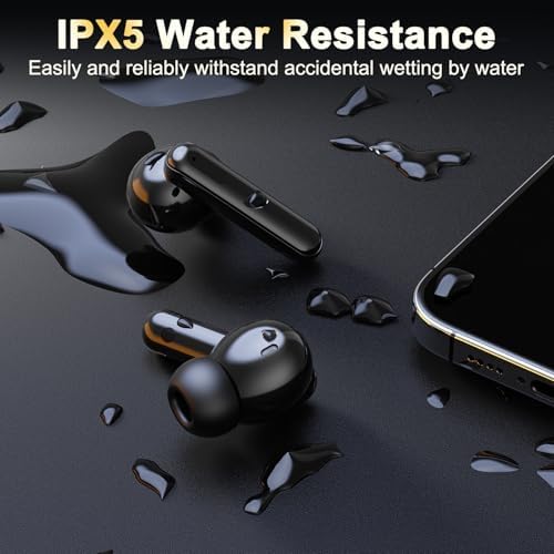Premium Wireless Earbuds with Cutting-Edge Active Noise Cancellation & Powerful Deep Bass – Featuring 4-Microphone ENC for Crystal-Clear Calls, 40-Hour Playtime with LED Battery Indicator, IPX5 Waterproof Rating for Ultimate Durability, and Advanced Bluetooth 5.4 for Rapid Device Pairing – Perfect for Audiophiles and Professionals Seeking Exceptional Sound Quality and Performance