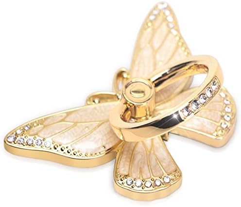 Glitter Butterfly Phone Ring Grip Holder – 360-Degree Rotating Kickstand for i Phone, Samsung Galaxy & Android – Stylish Rhinestone Design for Enhanced Durability and Comfort – Perfect Gift for Women and Girls – Secure Adhesive for Optimal Grip – Versatile Stand for Video Calls, Streaming & More