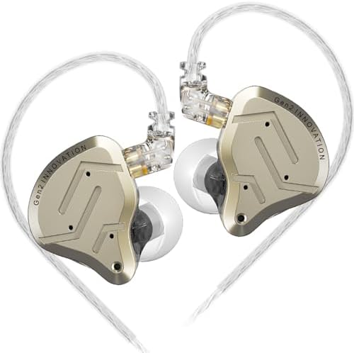 KZ ZSN PRO 2 Hi Fi IEM Earbuds – Dynamic Driver & Balanced Armature Hybrid Technology for Heavy Bass Enthusiasts, Stylish Glare Blue Design, Ergonomic Comfort for All-Day Wear, Seamless Device Compatibility for Ultimate Versatility