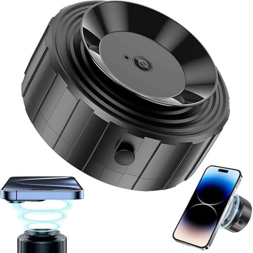 Revolutionary 360-Degree Electric Vacuum Magnetic Phone Mount for Cars – Ultimate Hands-Free Navigation & Secure Grip for All Smartphones Including i Phone 15/14/13/12 – Premium Double-Sided Suction Technology for Glass & Smooth Surfaces – Quick-Release, Compact Design for Effortless Use
