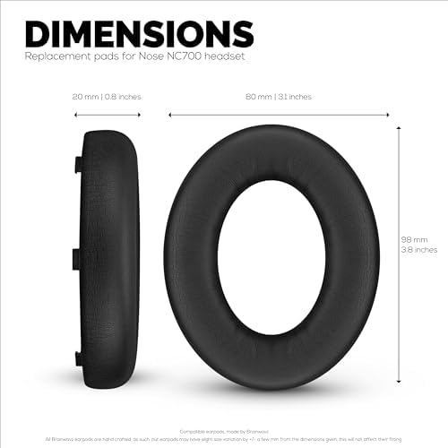 Upgrade Your Bose NC700 Experience with Brainwavz Premium Replacement Earpads – Soft PU Leather & Memory Foam for Ultimate Comfort and Enhanced Sound Quality – Effortless Installation in Minutes – Stylish Black Design for Superior Compatibility and Long-Lasting Durability