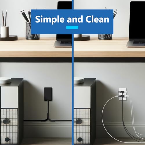 Elevate Your Power Management with the LIDER Ultra-Thin Outlet Extender – 3 Receptacles, 12 W USB Type-A & USB Type-C Charging Ports, Compact Flat-Face Design, 3 ft Cord, ETL-Listed Safety Assurance, Perfect for Home and Office Use