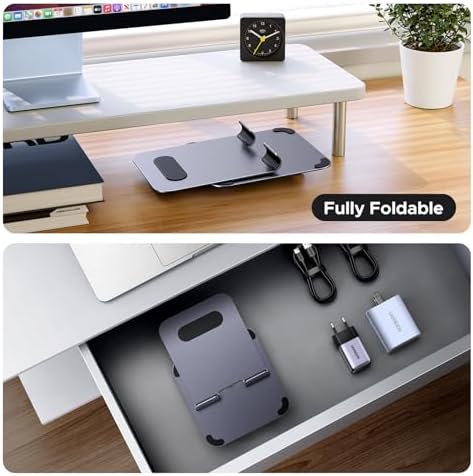 UGREEN 360° Rotating Aluminum Tablet Stand Holder – Adjustable Multi-Angle Desktop Accessory for i Pad Pro, Air, Mini (13, 12.9, 11 Inch) – Enhance Productivity & Comfort at Home or Office