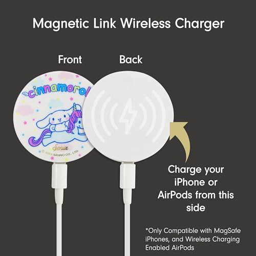 Sonix x Sanrio Hello Kitty & Care Bears Magnetic Mag Safe Charger for i Phone 12-16 Series | 6.5 ft USB-C Fast Wireless Charging Cable | Stylish, Playful, and Efficient Power Solution for Your Device