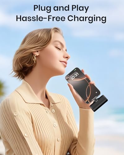 Ultra-Compact 5000 m Ah Dual Pack Mini Power Bank – 15 W Fast Charging USB-C Charger for i Phone 16/15, Galaxy & Android Devices – Essential Lightweight Travel Companion for Reliable On-the-Go Power