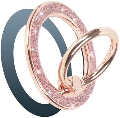 Glamorous Guppy Magnetic Phone Ring Holder – 360° Rotating Glitter Grip for i Phone 12-16 Pro Max – Stylish Mag Safe-Compatible Accessory for Enhanced One-Handed Control – Elevate Your Mobile Experience with Secure Stability and Chic Design