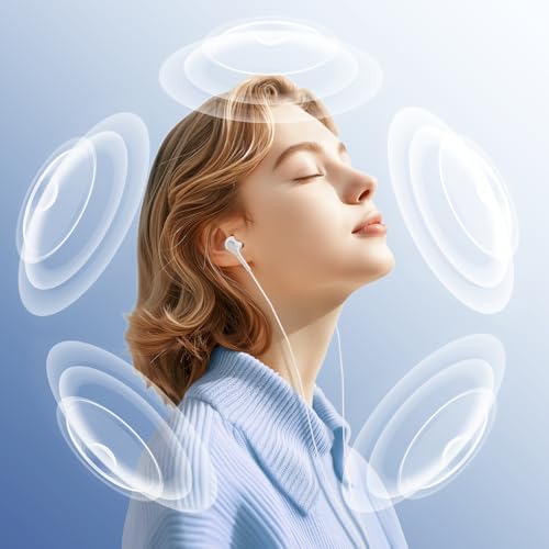 Premium Wired Earbuds Headphones with Microphone – Pack of 5 Noise-Isolating Earphones for Heavy Bass Audio, Compatible with Android, Smartphones, Laptops, and MP3 Devices – Tangle-Free Design for Ultimate Comfort and Clarity