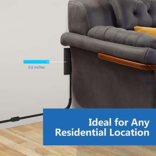 LIDER Ultra-Thin Flat-Face Outlet Extender with 3 Receptacles – Space-Saving Power Strip with 3 ft Cord, ETL-Listed for Safety, Sleek White Design for Modern Interiors – Perfect Solution for Enhanced Device Charging and Versatile Placement