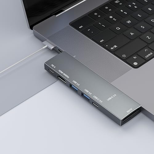 Maximize Your Mac Book’s Potential with the NXPGKEA 8-in-2 USB C Hub – Dual 4 K HDMI Outputs for Stunning Displays, High-Speed USB-A Ports for Effortless Data Transfers, and Micro SD/SD Card Readers for Instant File Access – Ideal for Mac Book Pro, Air M1/M2/M3, Dell XPS, Lenovo Think Pad, and HP Laptops – Compact, Durable Hub for Professionals on the Move