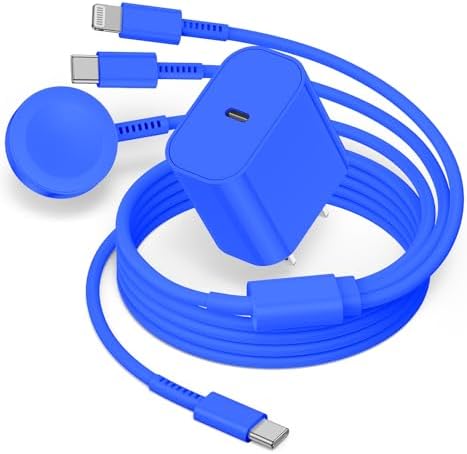 Premium 5 W Fast Charging USB C Cable for Apple Watch – 6 ft Magnetic Charger, MFi Certified, Compatible with Series SE2/8/7 & All Sizes 38 mm to 45 mm – Reliable & Efficient Power Solution for On-the-Go Users