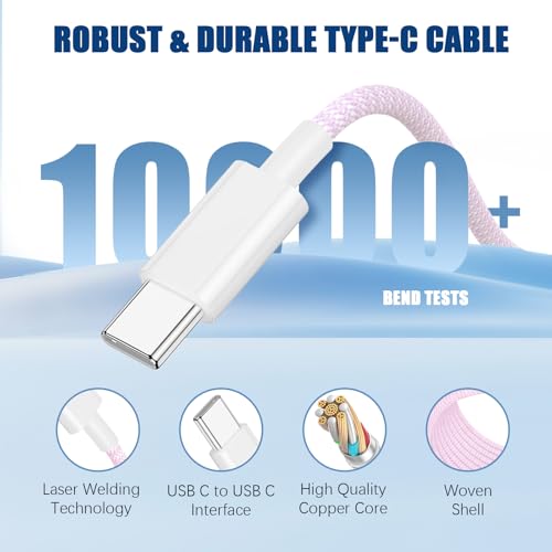 iPhone 16 15 USB C Charger Cable 10ft, Long Fast Charge Type C to C Charging Cord Wire for Apple iPhone 16 Pro Max/16 Pro/15 Plus/15 Pro Max,iPad Pro 12.9/11 inch/Mini/Air 5/4th,MacBook,Samsung-Black – Enhanced Compatibility and Speed