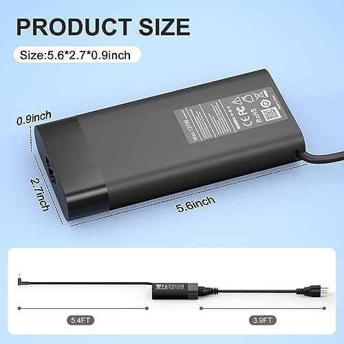 Ultra-Slim 65 W USB-C Laptop Charger for HP Spectre, Envy & Elite Series – Fast Charging AC Adapter for X360, Chromebook, and ZBook – Enhanced Compatibility & Travel Efficiency – Ideal Power Solution for Professionals and Students